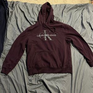 Calvin Klein Maroon hoodie